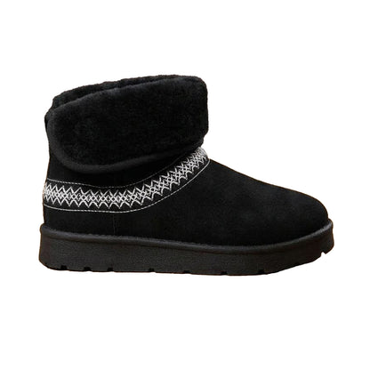 Black - Front - Where´s That From Womens-Ladies Embroidered Slippers