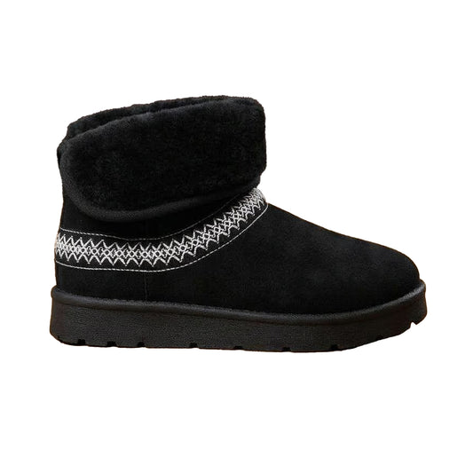 Black - Front - Where´s That From Womens-Ladies Embroidered Slippers