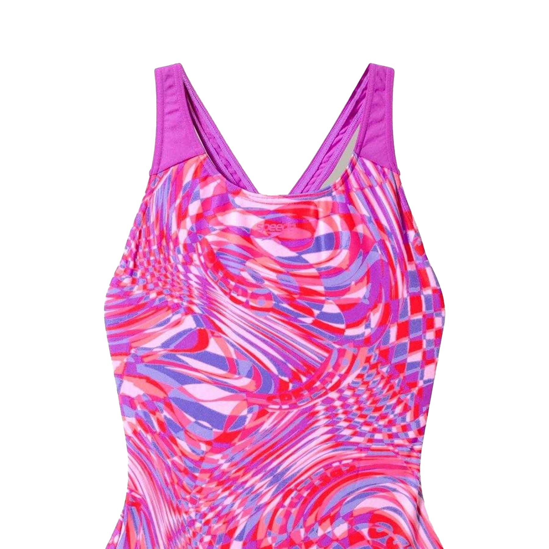 Pink - Side - Speedo Girls Splashback One Piece Swimsuit