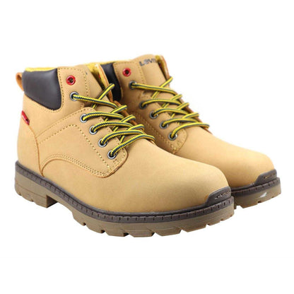 Camel - Pack Shot - Levis Childrens-Kids Forest Leather Ankle Boots