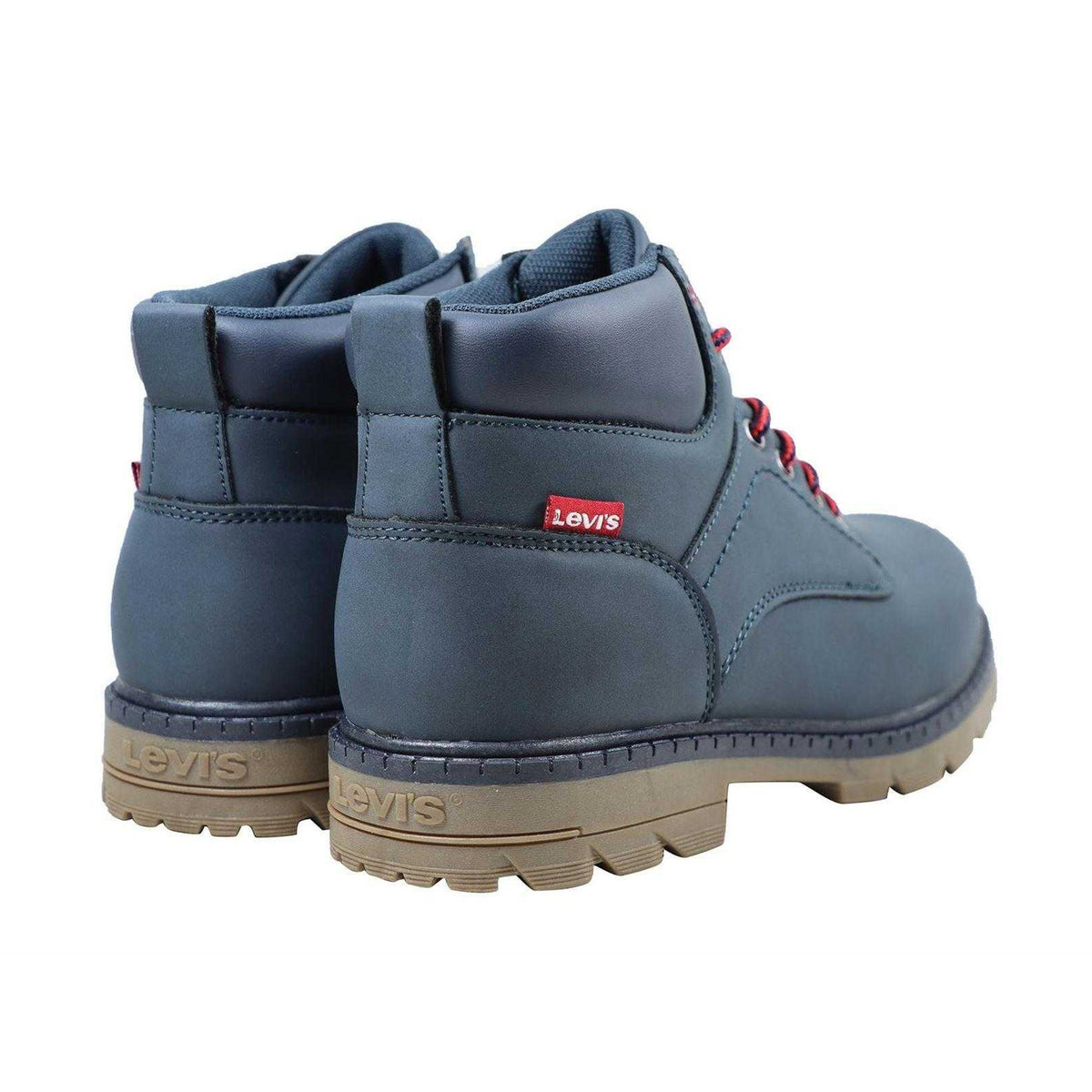 Navy Blue - Back - Levis Childrens-Kids Forest Leather Ankle Boots