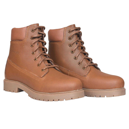 Tan - Side - Firetrap Womens-Ladies Tami Leather Boots