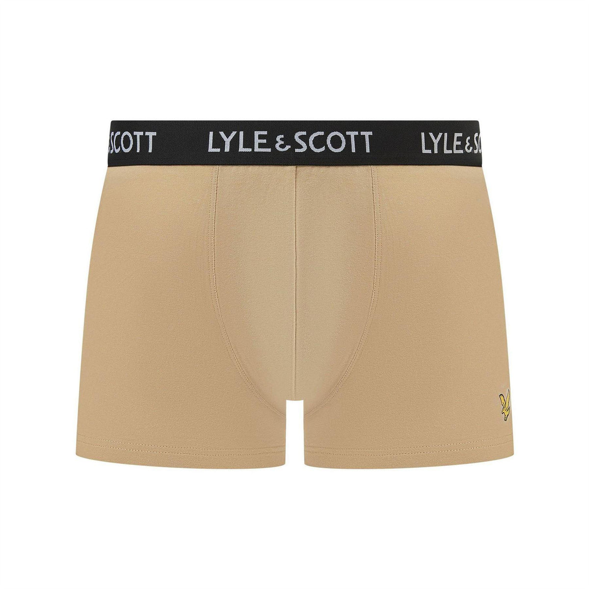 Grey-Beige-Khaki Green - Side - Lyle & Scott Mens Barclay Boxer Shorts (Pack of 3)
