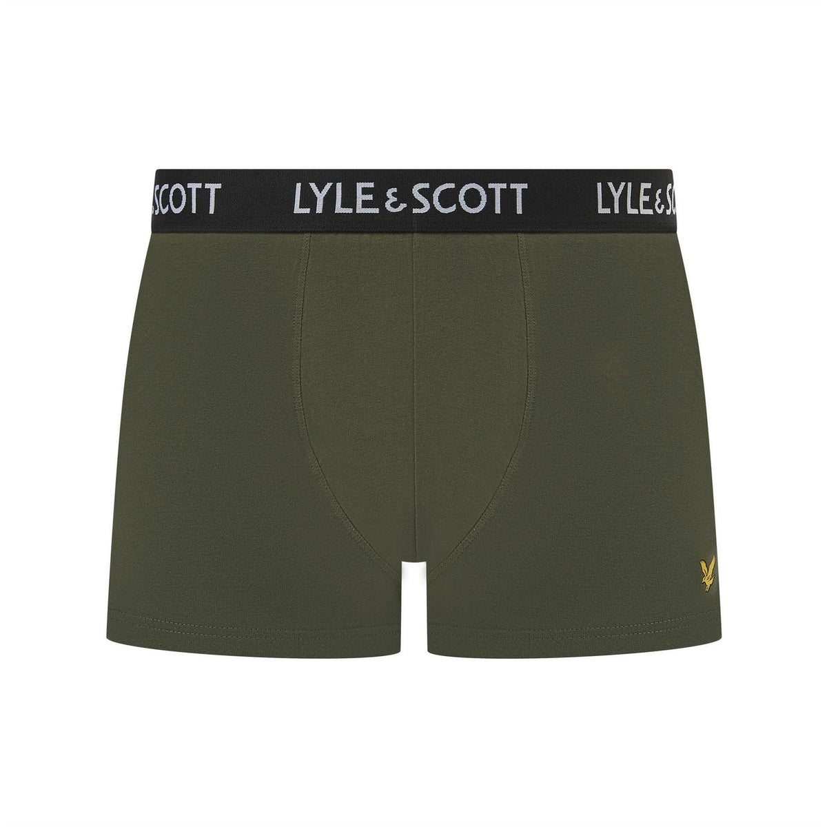 Grey-Beige-Khaki Green - Lifestyle - Lyle & Scott Mens Barclay Boxer Shorts (Pack of 3)