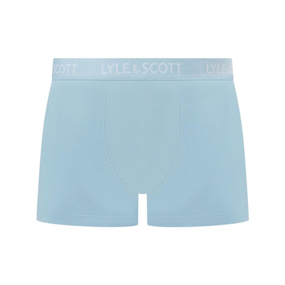 Black-Green-Light Blue - Back - Lyle & Scott Mens Barclay Boxer Shorts (Pack of 3)