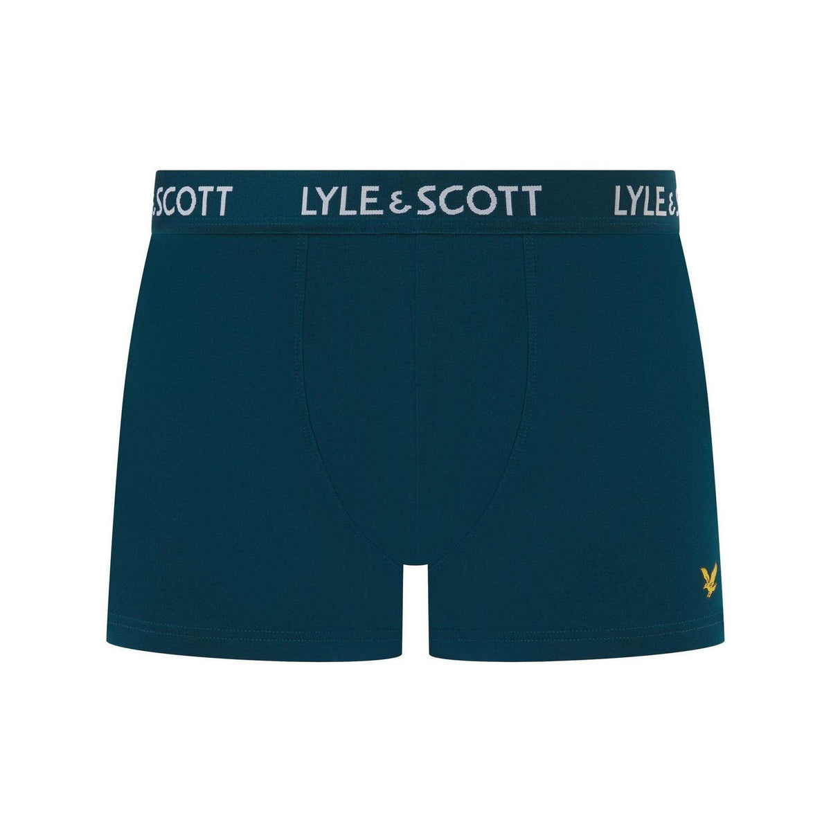 Black-Green-Light Blue - Side - Lyle & Scott Mens Barclay Boxer Shorts (Pack of 3)