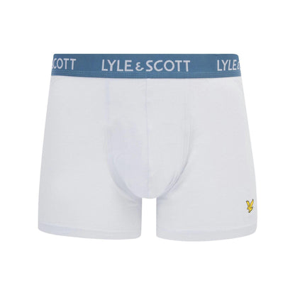 Blue-Green-White - Back - Lyle & Scott Mens Barclay Boxer Shorts (Pack of 3)