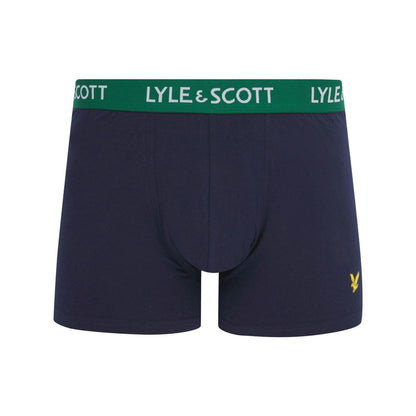 Blue-Green - Lifestyle - Lyle & Scott Mens Barclay Boxer Shorts (Pack of 3)