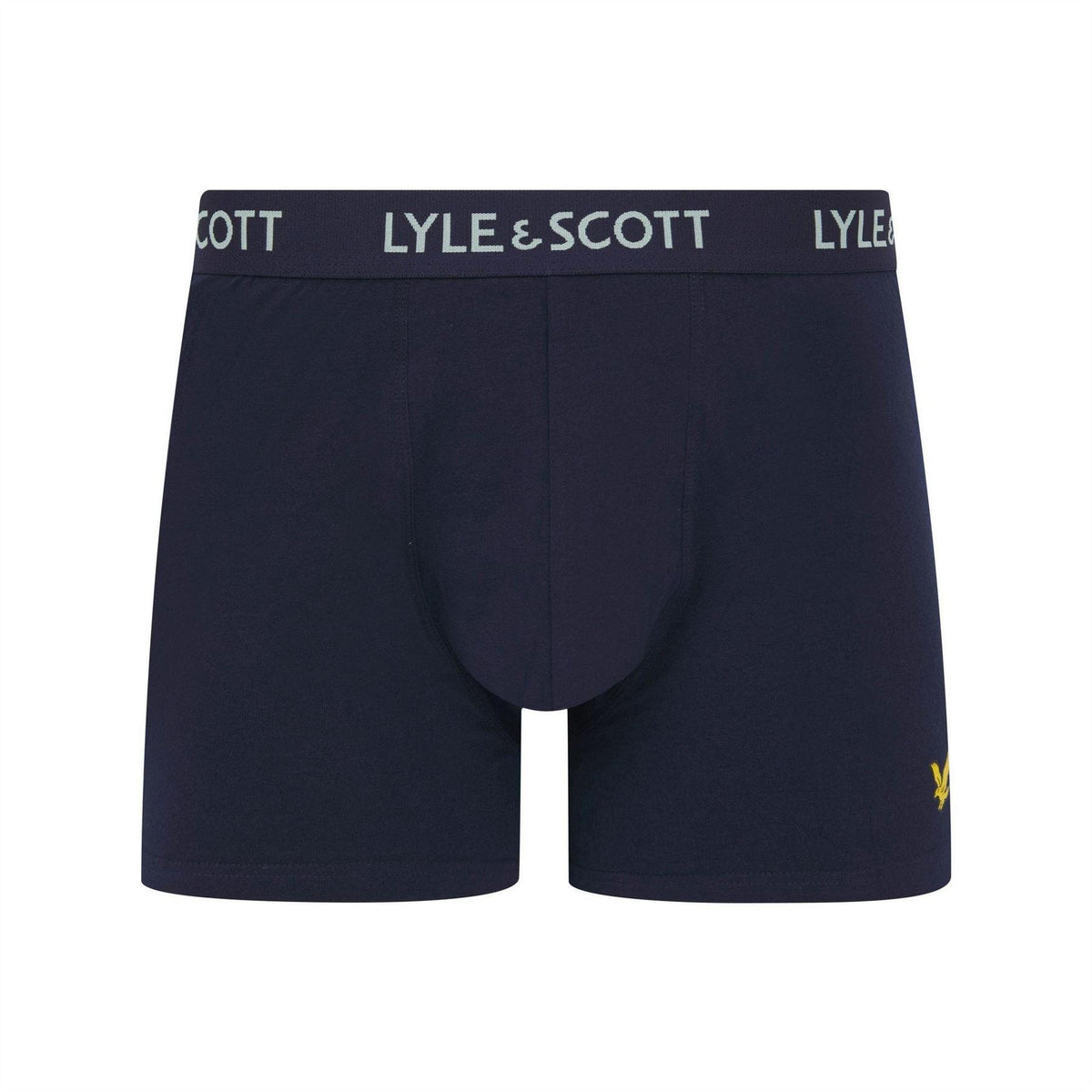 Blue - Back - Lyle & Scott Mens Barclay Boxer Shorts (Pack of 3)