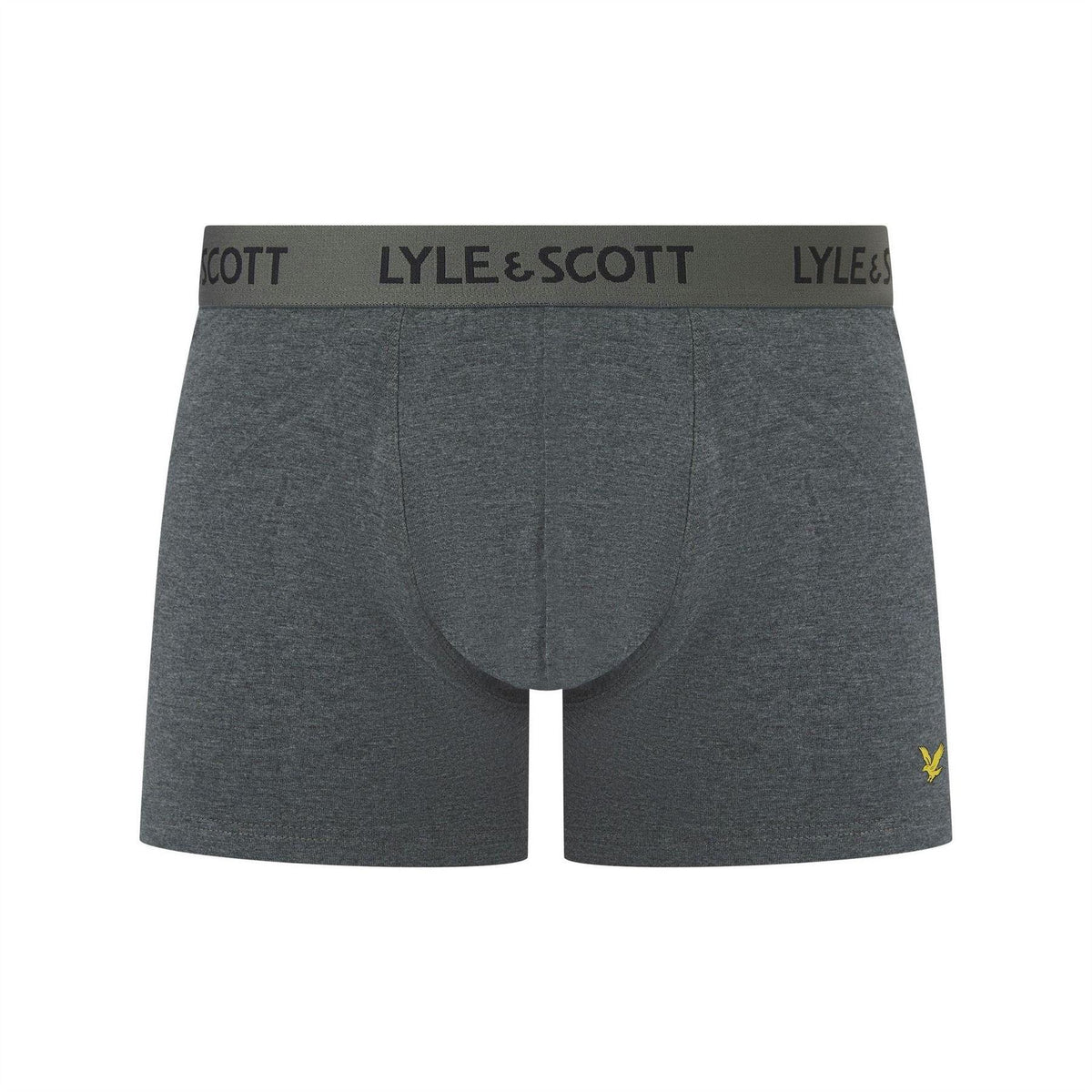 Grey-Dark Grey-Black - Lifestyle - Lyle & Scott Mens Barclay Boxer Shorts (Pack of 3)