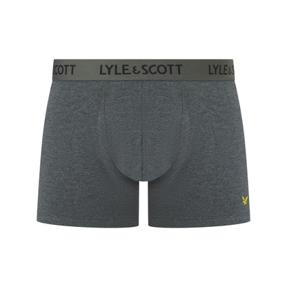 Grey-Dark Grey-Black - Lifestyle - Lyle & Scott Mens Barclay Boxer Shorts (Pack of 3)