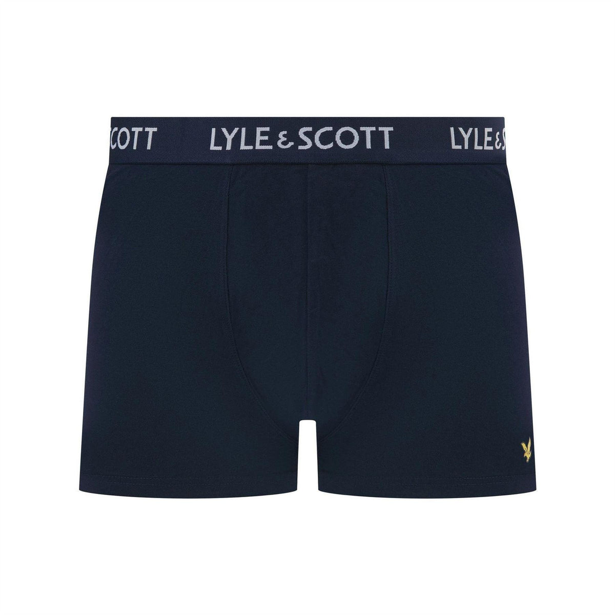 Flint-Grey-Blue - Side - Lyle & Scott Mens Barclay Boxer Shorts (Pack of 3)