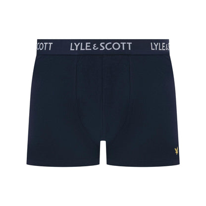 Flint-Grey-Blue - Side - Lyle & Scott Mens Barclay Boxer Shorts (Pack of 3)
