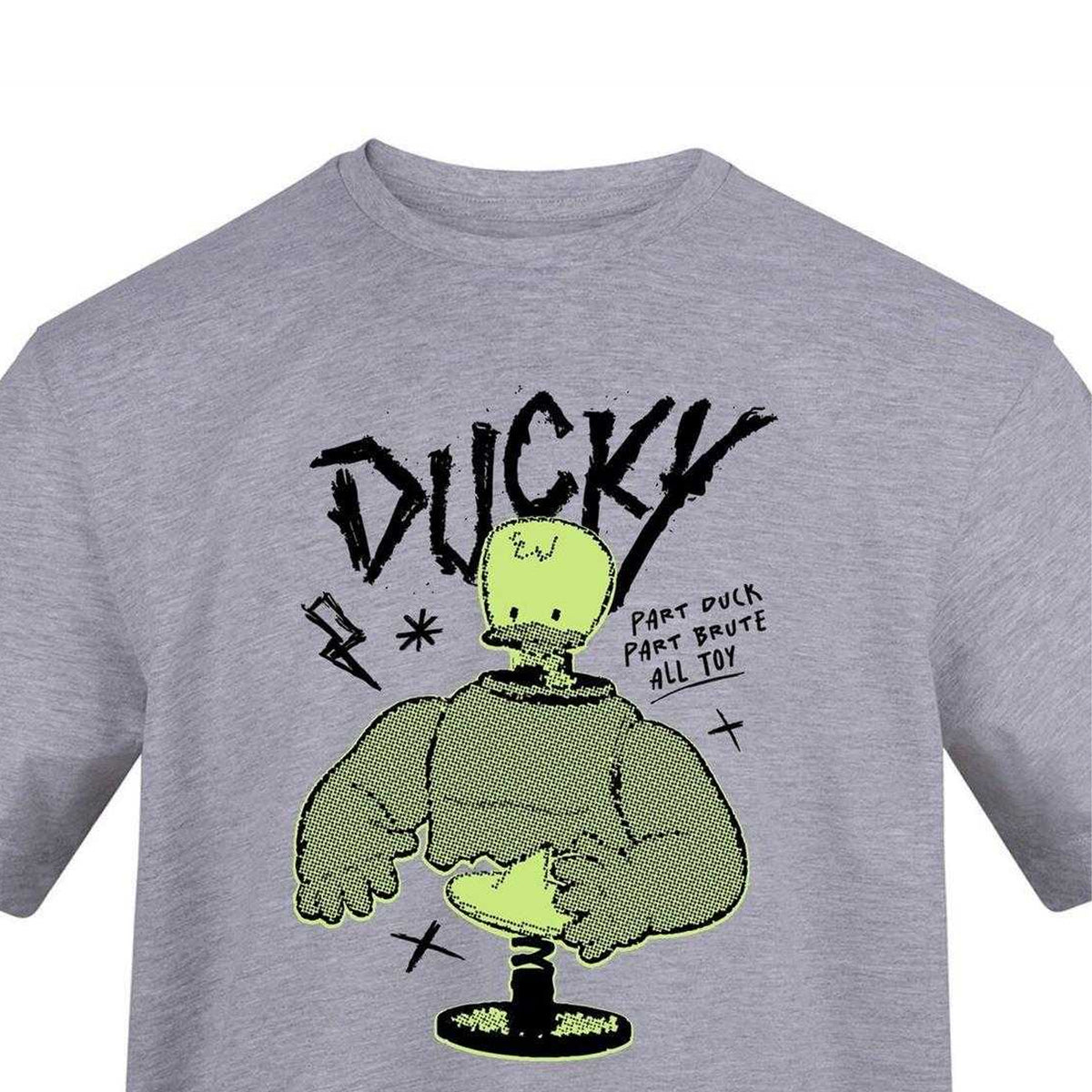 Grey - Side - Toy Story Unisex Adult Ducky T-Shirt