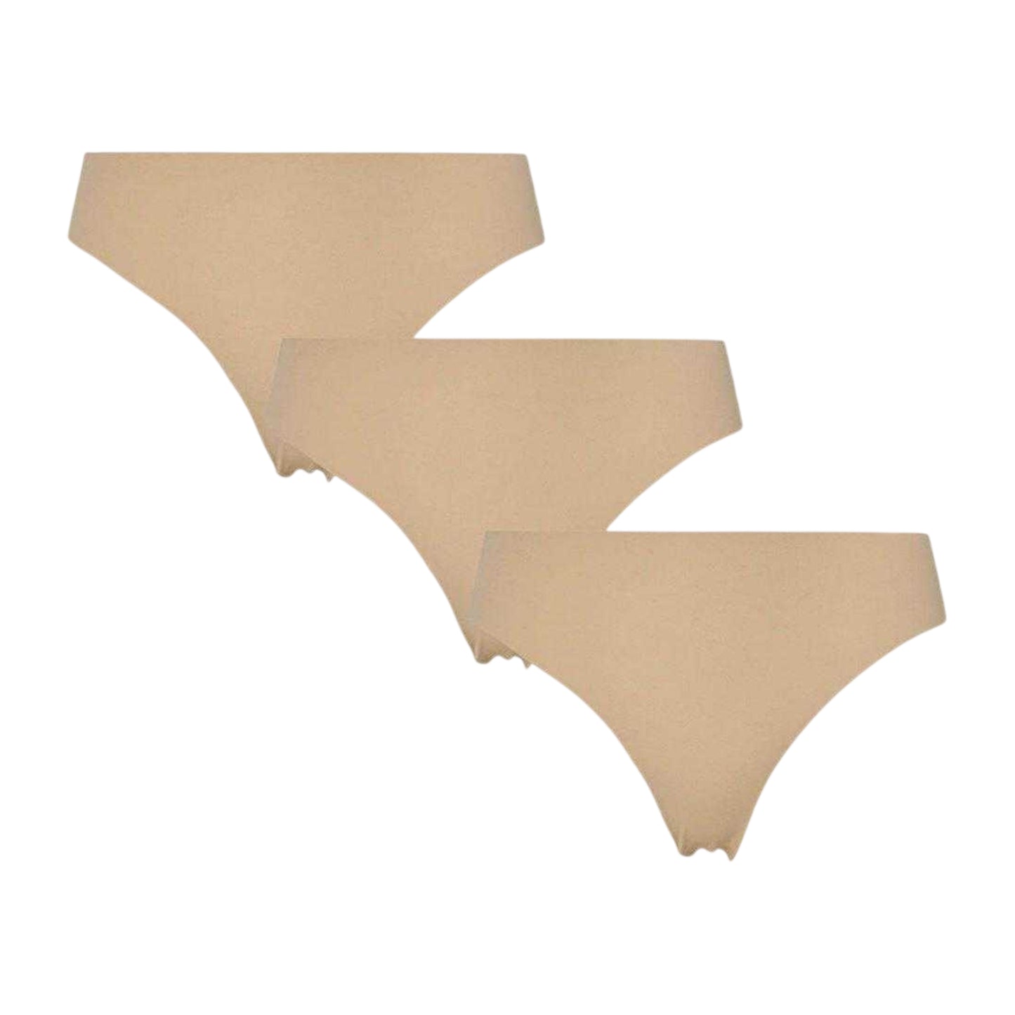Peach - Front - Pieces Womens-Ladies Namee Plain Briefs (Pack of 3)