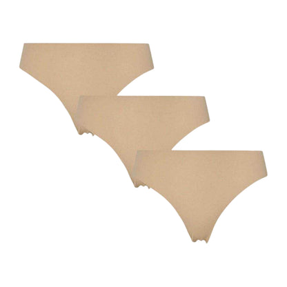 Peach - Front - Pieces Womens-Ladies Namee Plain Briefs (Pack of 3)