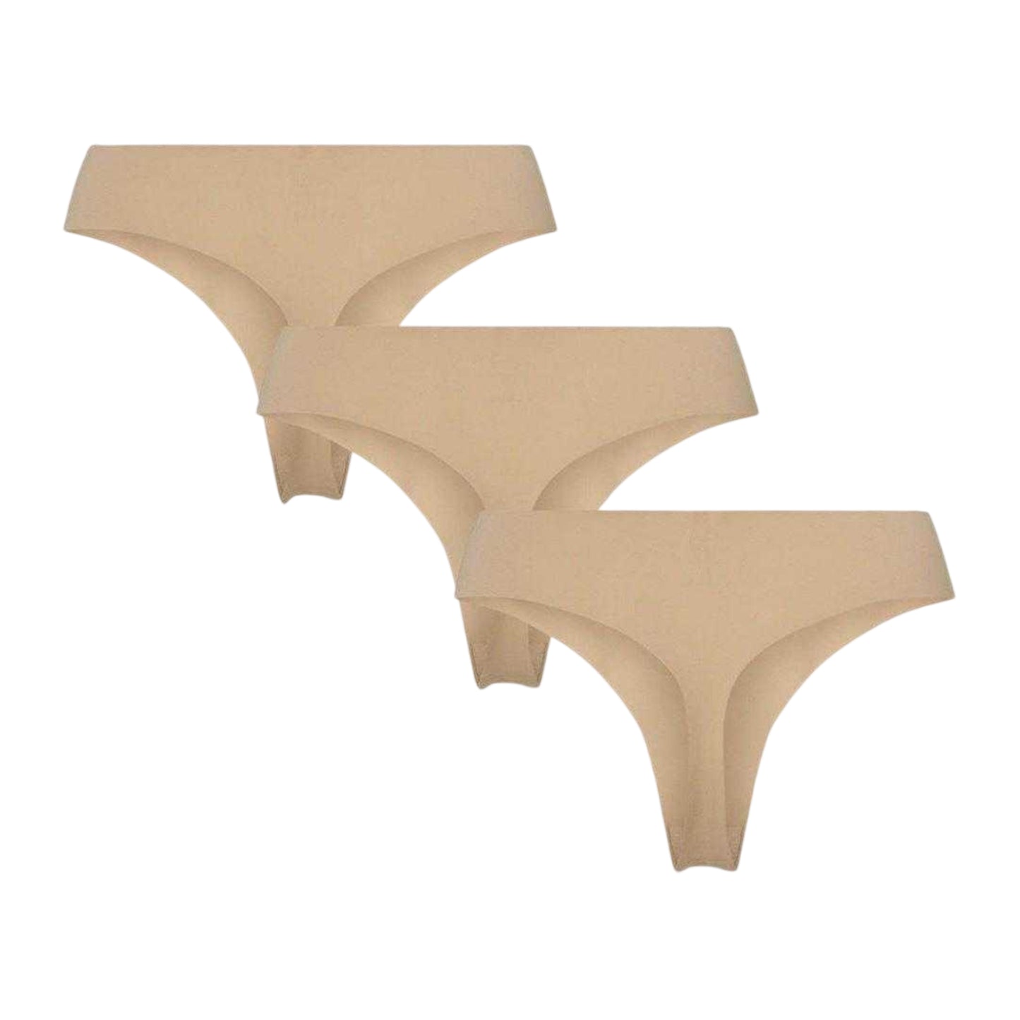 Peach - Back - Pieces Womens-Ladies Namee Plain Briefs (Pack of 3)