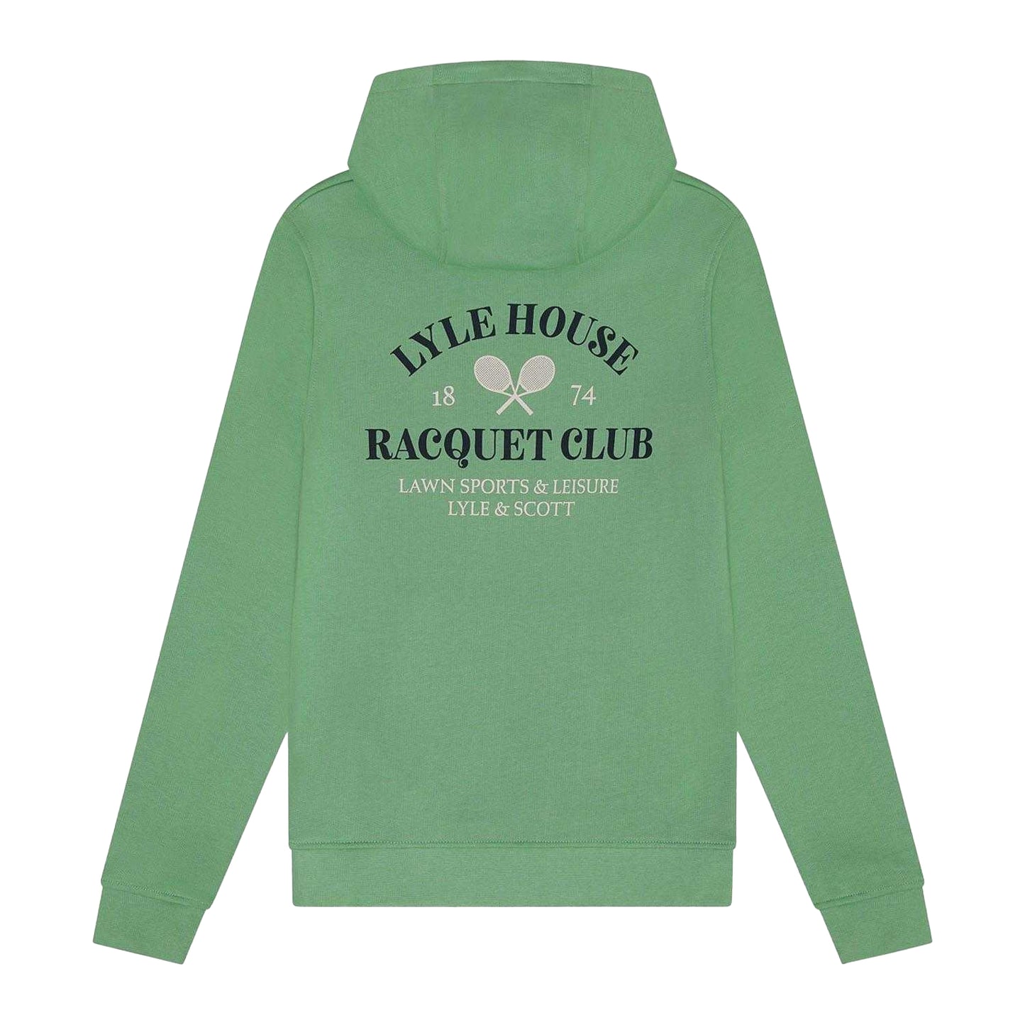 Green - Back - Lyle & Scott Childrens-Kids Racquet Club Graphic Hoodie