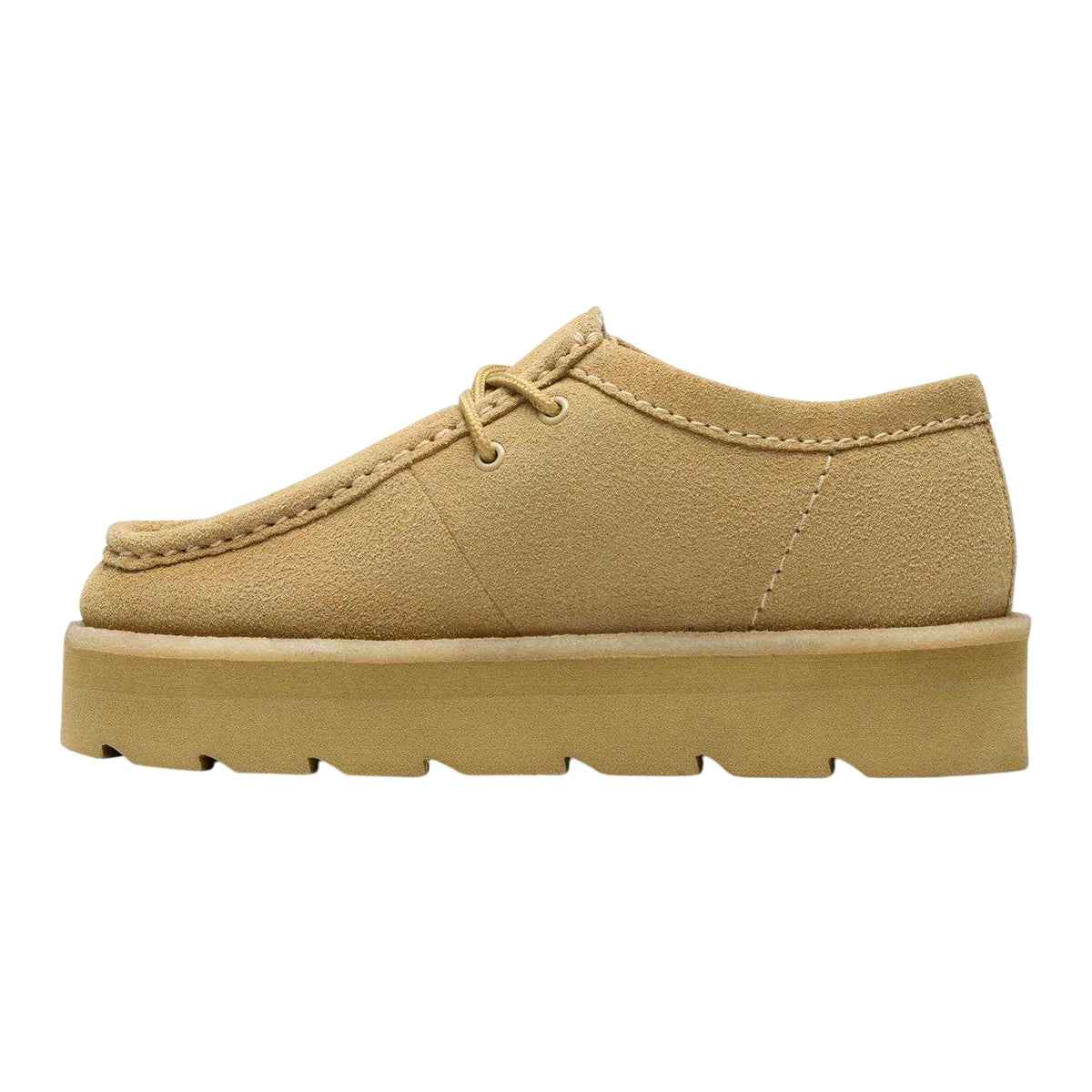 Maple Sugar - Side - Clarks Originals Womens-Ladies Meare Walla Suede Moc Toe Formal Shoes