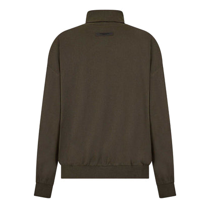 Black - Back - Fear Of God Essentials Mens Long-Sleeved Sweatshirt