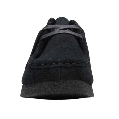 Black - Lifestyle - Clarks Womens-Ladies Wallabee Suede Flat Moccasins