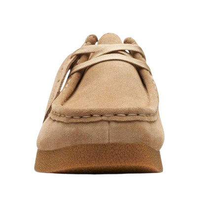 Dark Sand - Lifestyle - Clarks Womens-Ladies Wallabee Suede Flat Moccasins