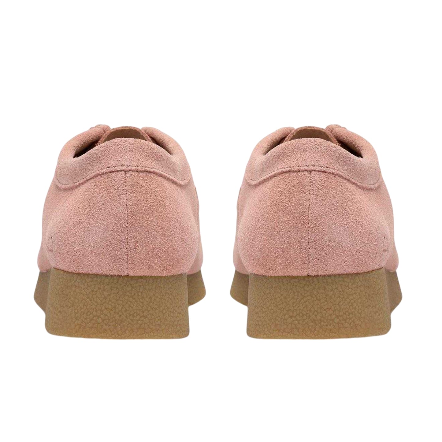 Light Pink - Back - Clarks Womens-Ladies Wallabee Suede Flat Moccasins