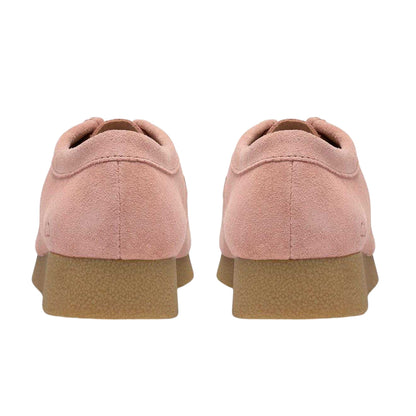 Light Pink - Back - Clarks Womens-Ladies Wallabee Suede Flat Moccasins