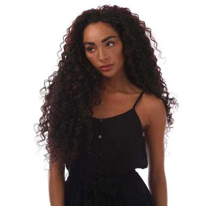 Black - Side - Only Womens-Ladies Nova Carly Plain Playsuit