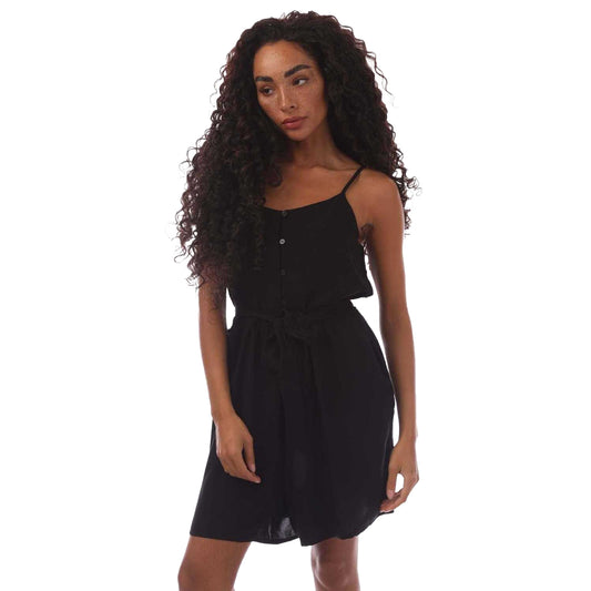 Black - Front - Only Womens-Ladies Nova Carly Plain Playsuit