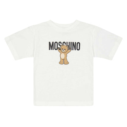 Cloud - Front - Moschino Childrens-Kids Teddy Bear Regular T-Shirt