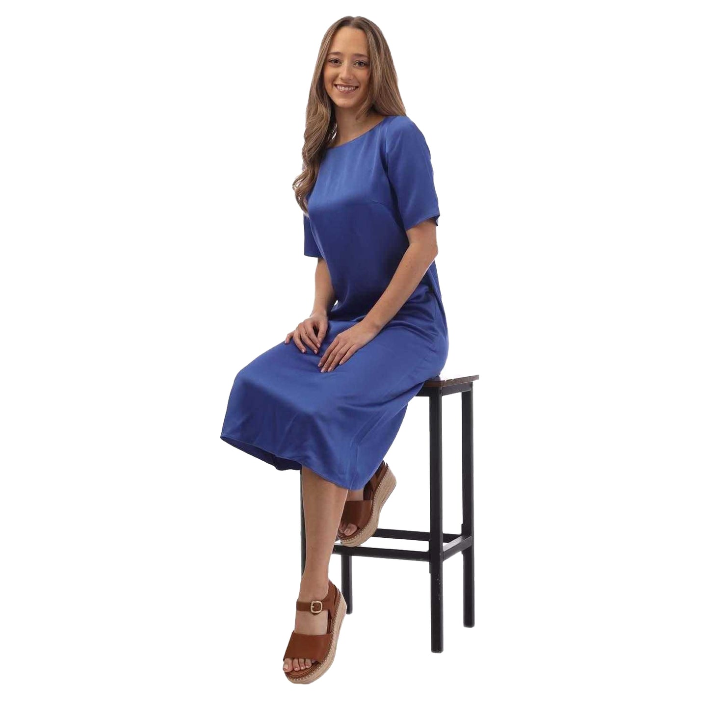 Blue - Lifestyle - Boss Womens-Ladies Dibeca Dress