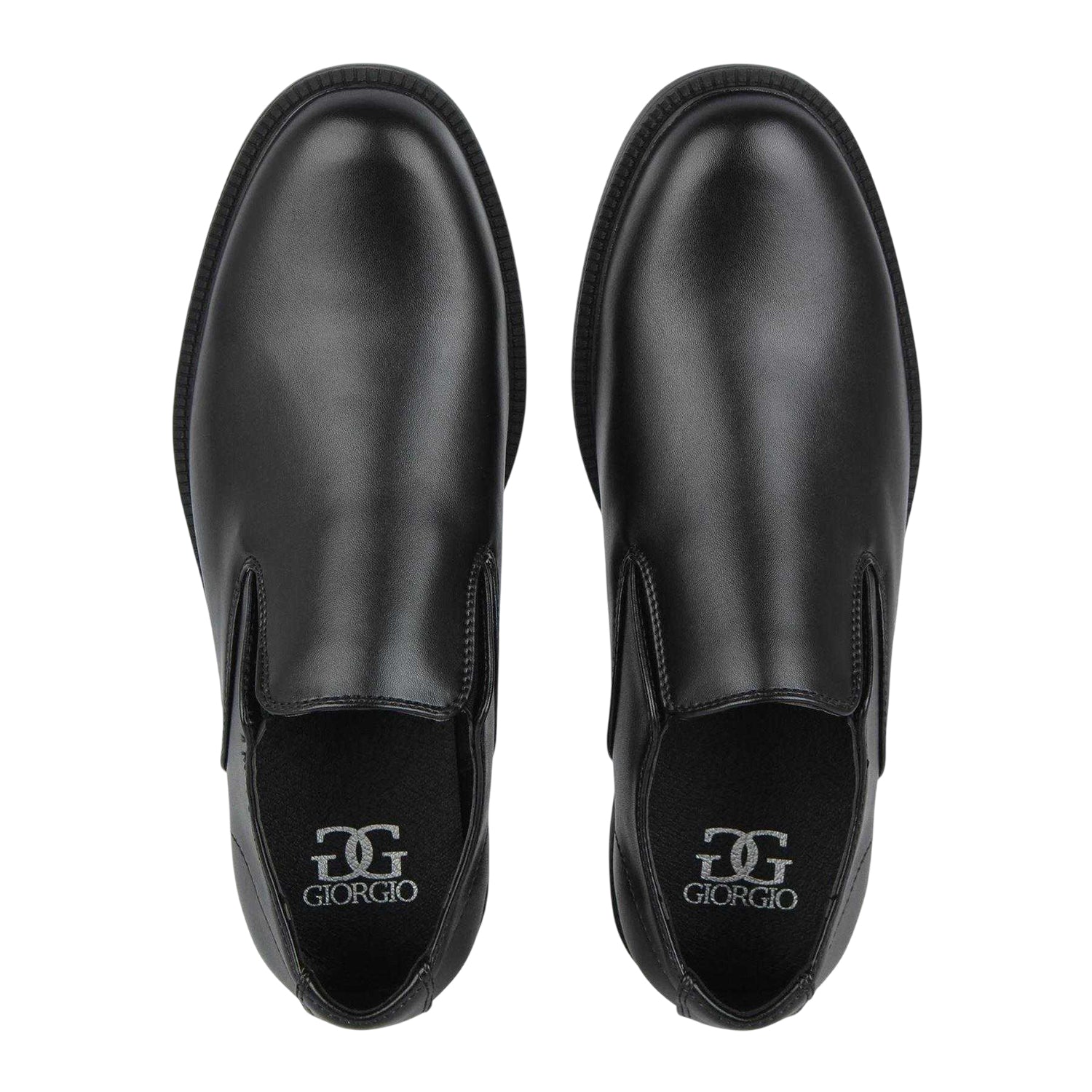 Black - Side - Giorgio Mens Slip-on Loafers