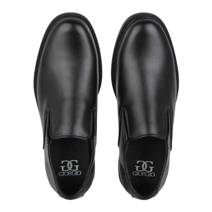 Black - Side - Giorgio Mens Slip-on Loafers