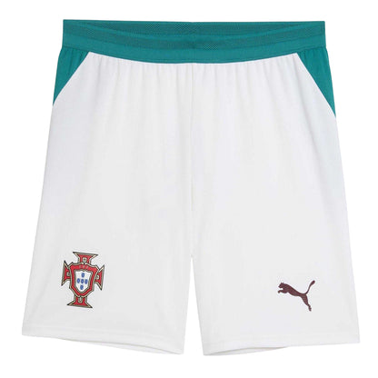 White-Green - Front - Puma Mens World Cup 2026 Portugal FC Away Shorts