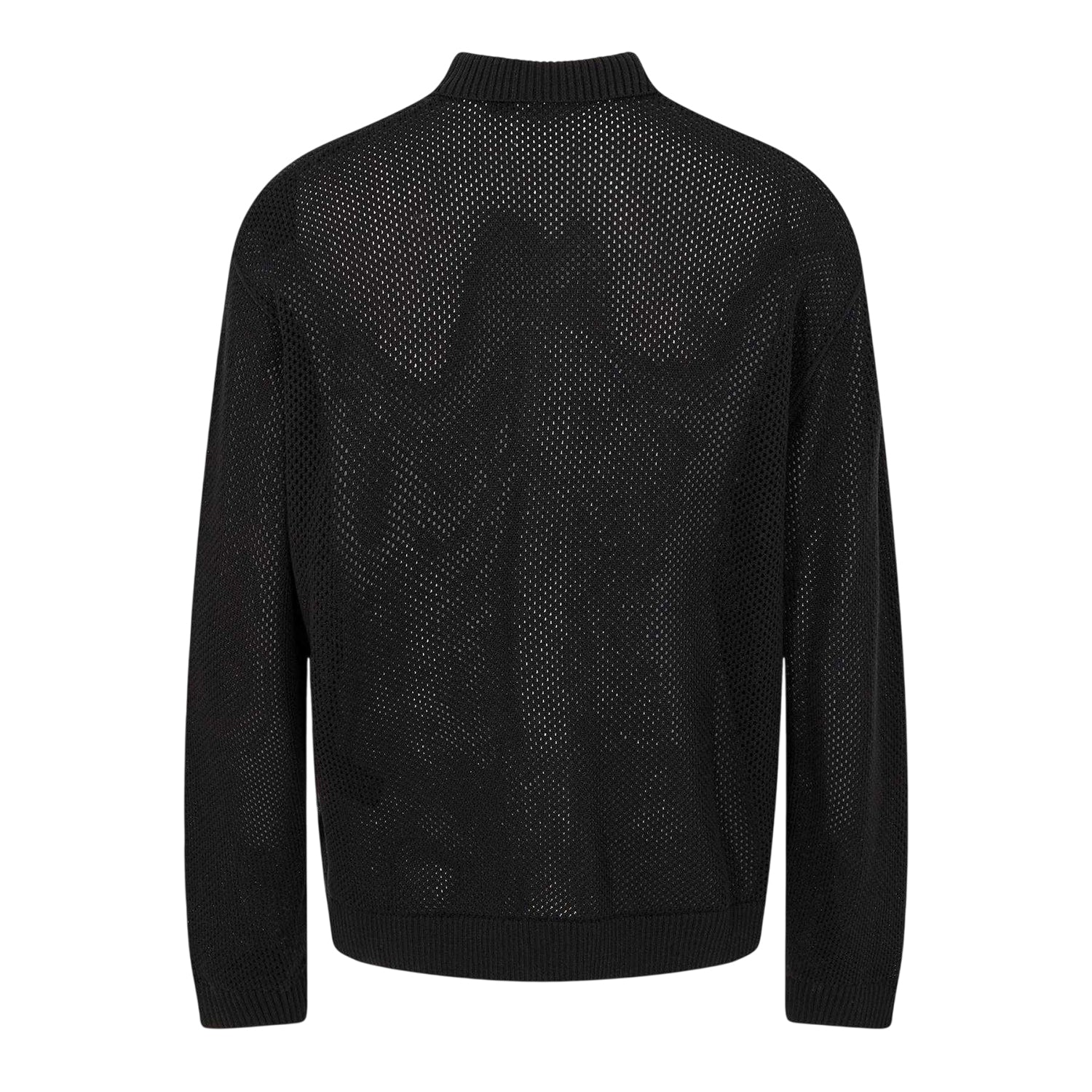 Jet Black - Back - Represent Mens Plain Long-Sleeved Shirt