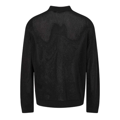 Jet Black - Back - Represent Mens Plain Long-Sleeved Shirt
