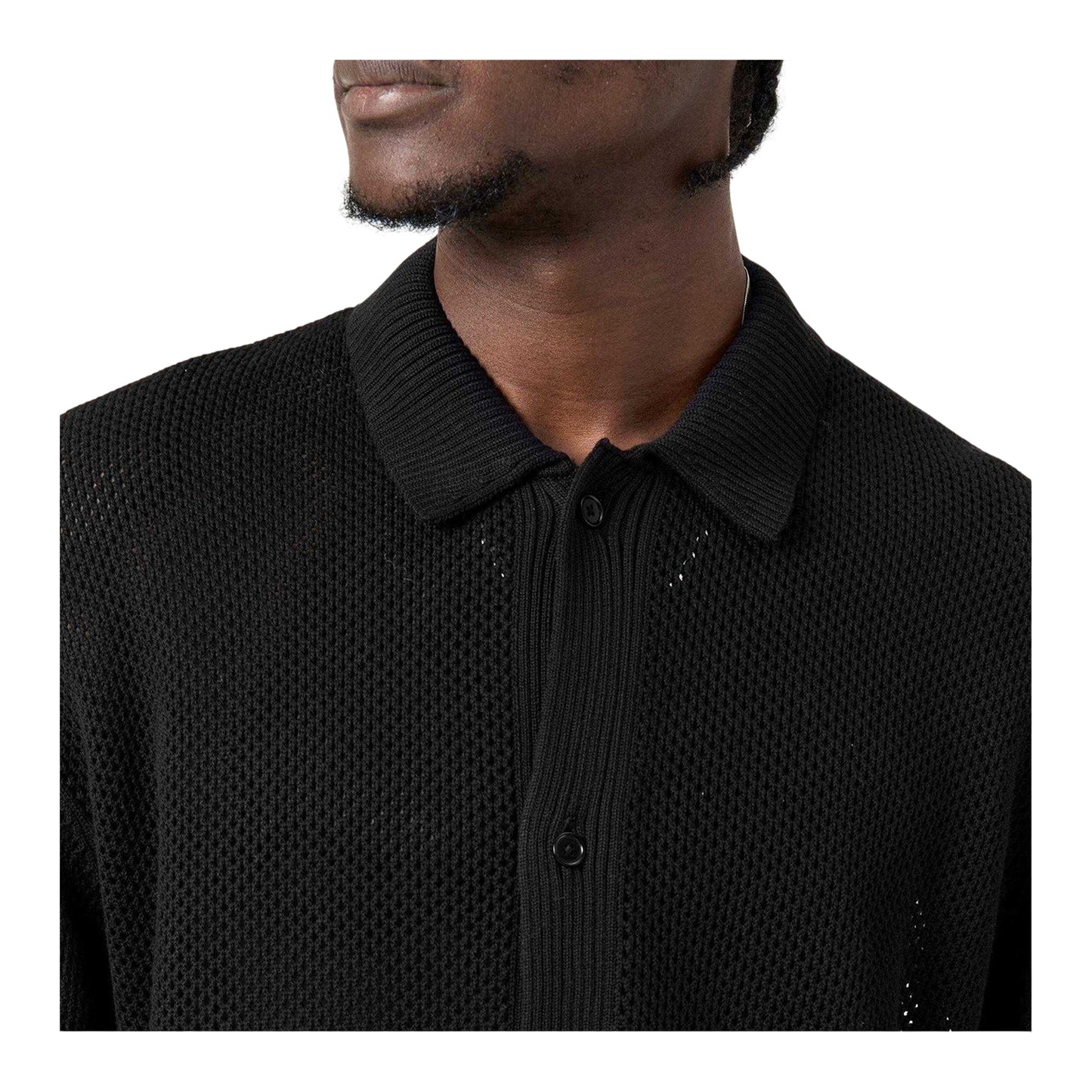 Jet Black - Side - Represent Mens Plain Long-Sleeved Shirt