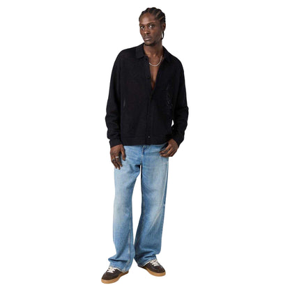 Jet Black - Lifestyle - Represent Mens Plain Long-Sleeved Shirt