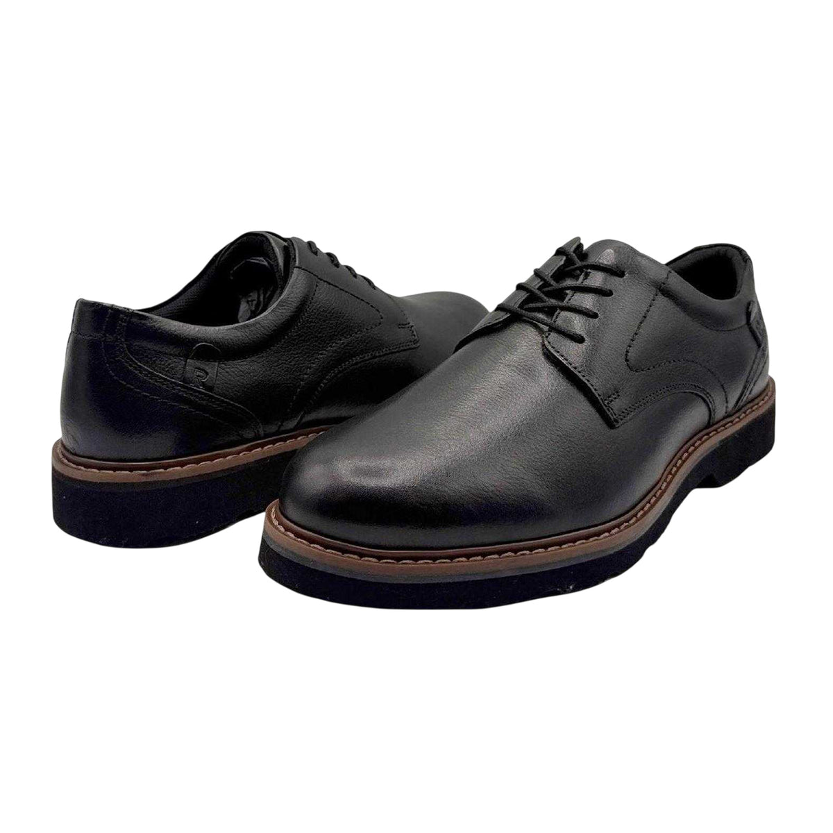 Black - Lifestyle - Rockport Mens Charlee Leather Derby Shoes