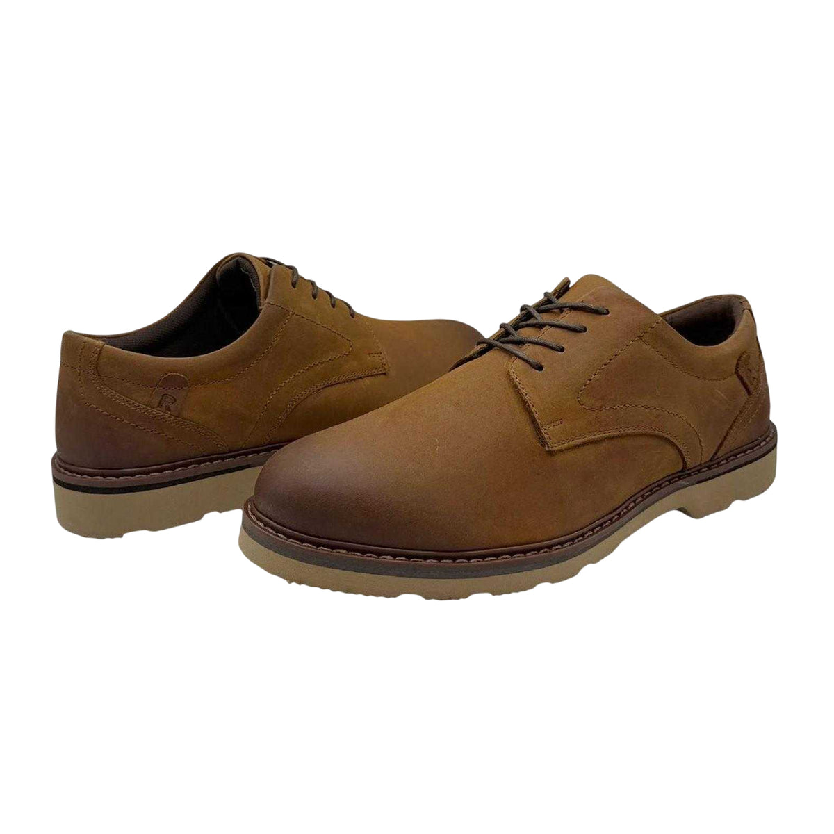 Brown - Lifestyle - Rockport Mens Charlee Leather Derby Shoes