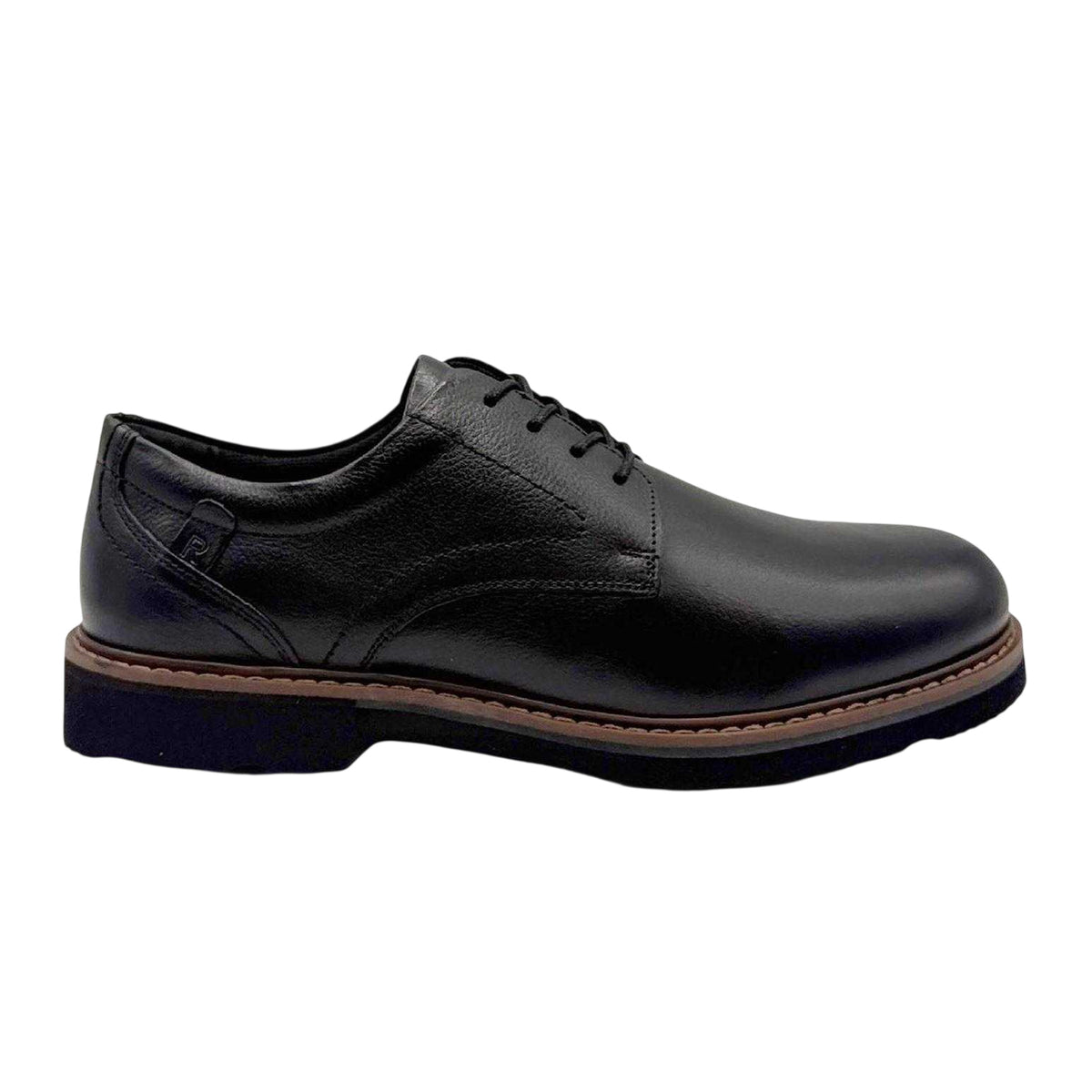 Black - Front - Rockport Mens Charlee Leather Derby Shoes