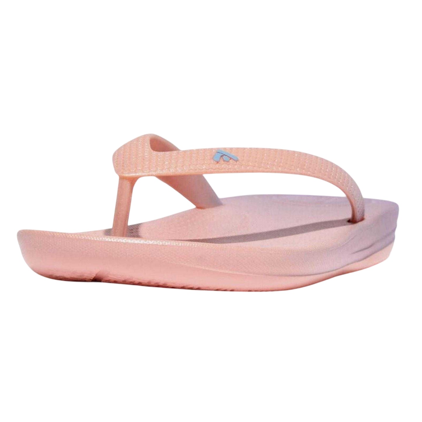 Pink - Back - FitFlop Childrens-Kids Iridescent iQushion Flip Flops