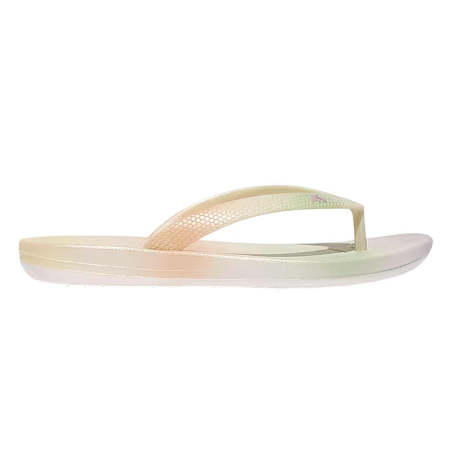 White - Front - FitFlop Childrens-Kids Iridescent iQushion Flip Flops