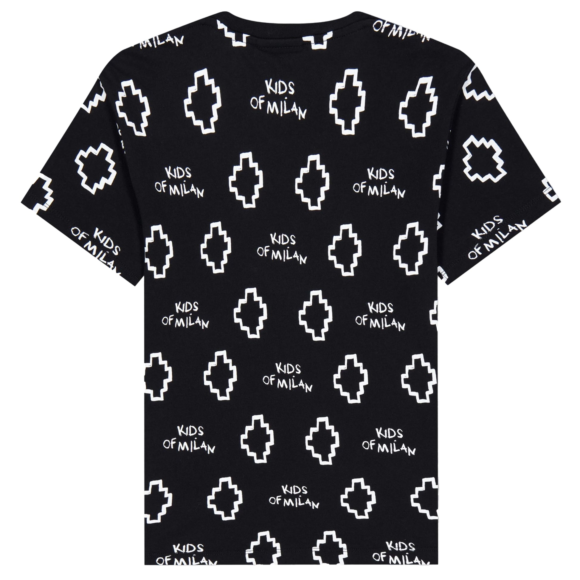 Black-White - Back - Marcelo Burlon Childrens-Kids All-Over Print T-Shirt