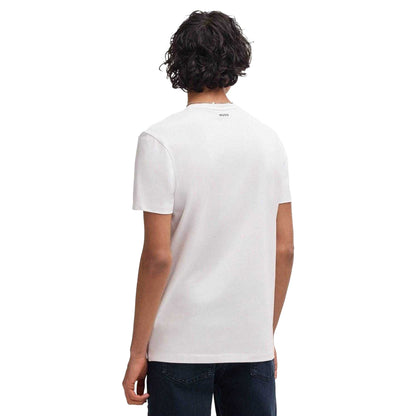 White - Back - Hugo Mens V Neck T-Shirt (Pack of 2)