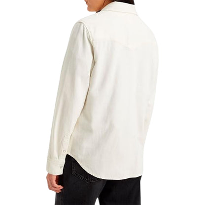 Ecru - Back - Levis Womens-Ladies Iconic Western Denim Long-Sleeved Shirt