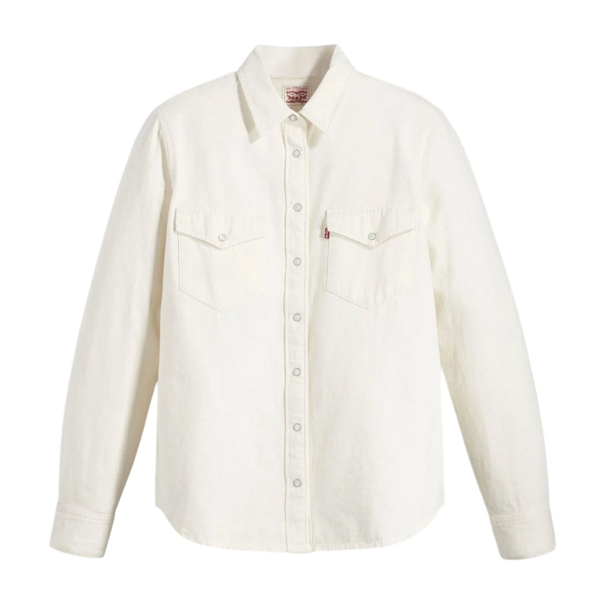 Ecru - Front - Levis Womens-Ladies Iconic Western Denim Long-Sleeved Shirt
