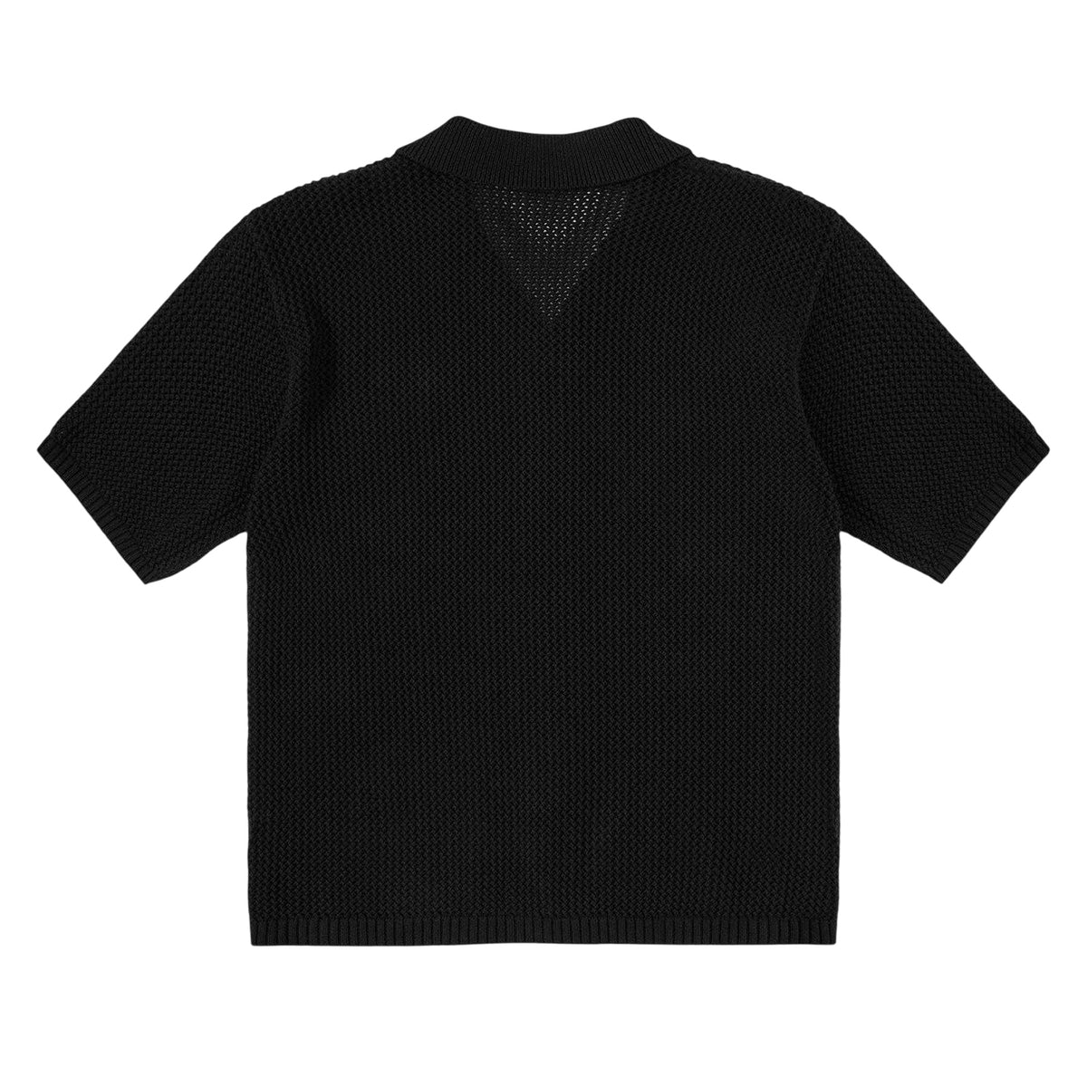 Black - Back - Belier Mens Plain Short-Sleeved Shirt