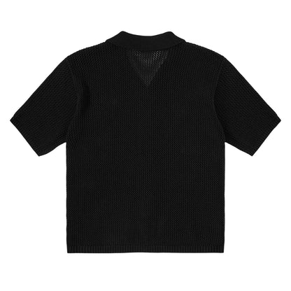 Black - Back - Belier Mens Plain Short-Sleeved Shirt